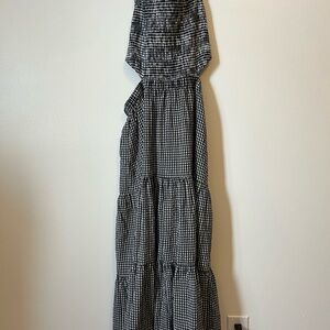 American Eagle Outfitters Black and White Checkered Maxi Dress